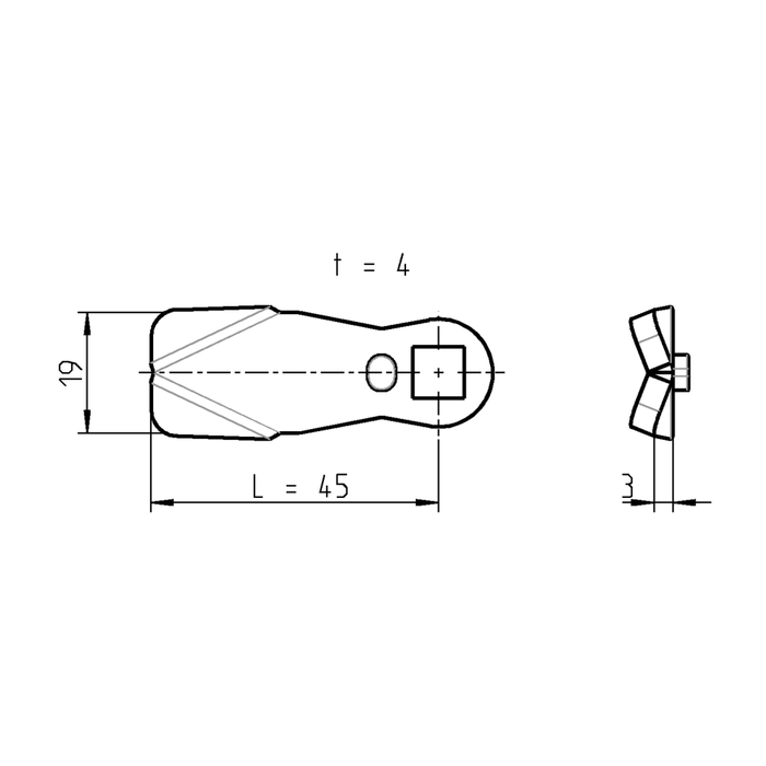 EMKA 1000-10 Cam, Steel zinc-plated