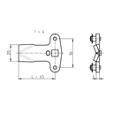 EMKA 1000-U26 3-Point cam, Steel zinc-plated