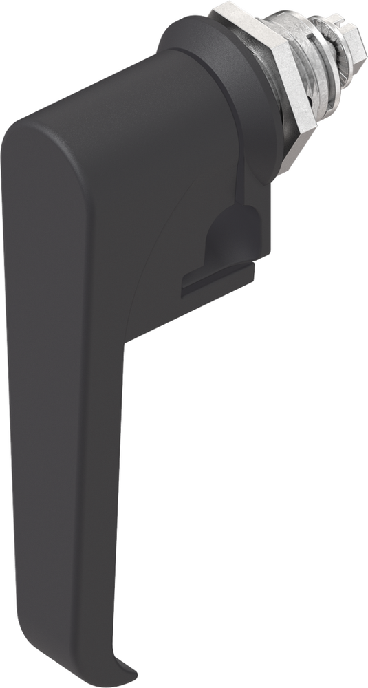 EMKA 1000-U771 L-handle quarter turn for padlock, Zinc die black powder-coated; with nut