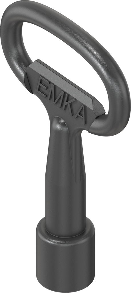 EMKA 1004-42 Key for insert Eastern Europe Ø 13 half-round, Zinc die black powder-coated