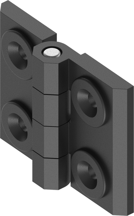 EMKA 1056-U27 180° 2D Hinge, Zinc die black powder-coated